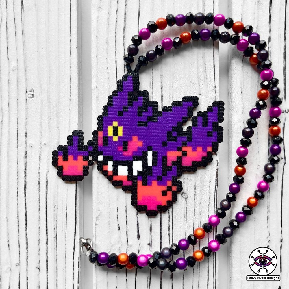 Gengar Mega Evolution Perler Necklace